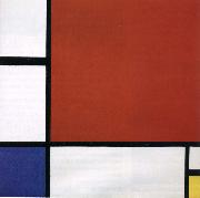 Piet Mondrian Red, blue and yellow composition oil painting